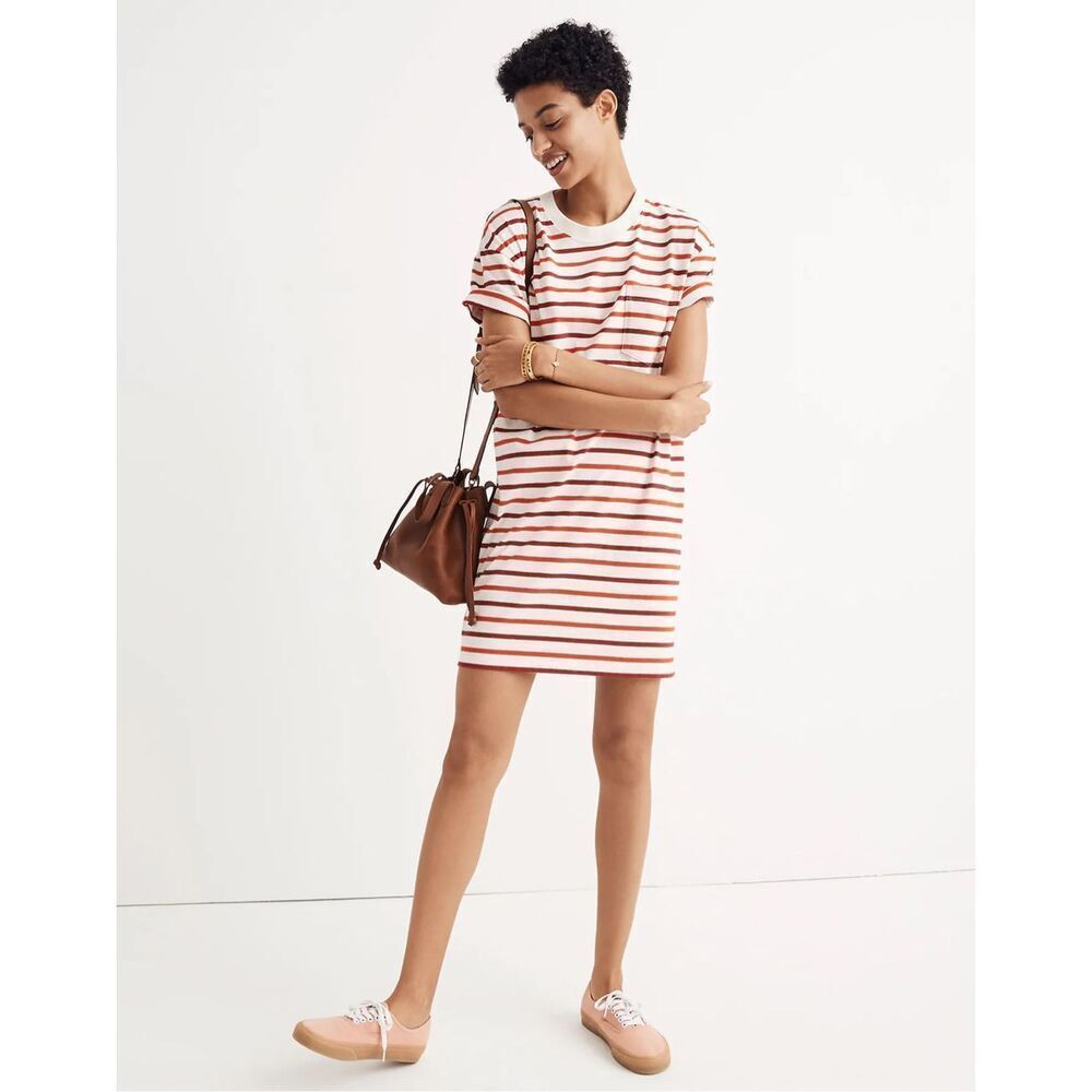 Madewell Small Pablo Stripe Tee Shirt Dress